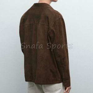 Chaqueta de Cuero para Hombre, Estilo Vaquero Mexicano, de Alta Calidad, ODM, de Piel de Vacuno y Gamuza, Informal, para Motocicleta - Product Image 5