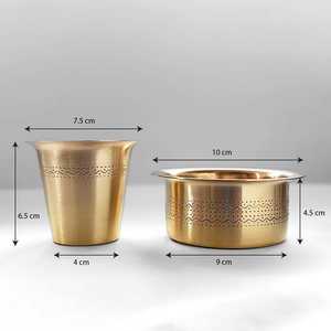 Juego de Dabara de Latón Lavie Creations, Moderno y Ecológico, para Servir Café y Té Filtrado, Acabado en Latón, Taza de Café, Utensilios de Cocina - Product Image 6