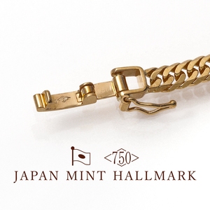 สร้อยข้อมือทองคำแท้ญี่ปุ่น Au750 6DCW 18ซม.10กรัม แบบ Curb Chain ทองคำแท้ 18k - Product Image 3