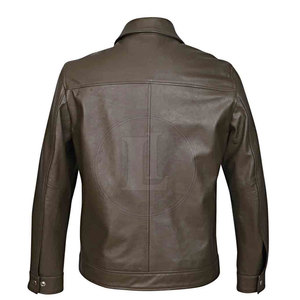 Latest Style Men's Leather Jacket Front Logo Customizable High Quality <b>Winter</b> Best Selling Wholesale - Product Image 3