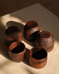 Tasse en bois faite à la main, tasse à café en bois massif naturel, style rustique, écologique, réutilisable, pour la cuisine et la salle à manger - Product Image 1