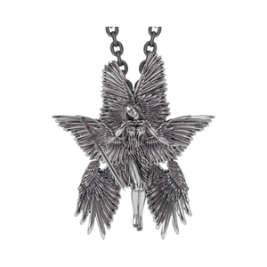 Gotik melek kolye Vintage kanatları anahtar kolye paslanmaz çelik haç Retro takı erkekler kadınlar için Punk tarzı takı hediye - Product Image 1