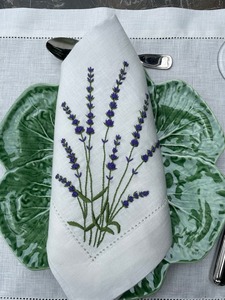 Serviette de table Nature4u à points festonnés, blanche, pour repas raffinés, brodée à la main, monogramme personnalisé, style japonais, couleur personnalisable, avion - Product Image 4