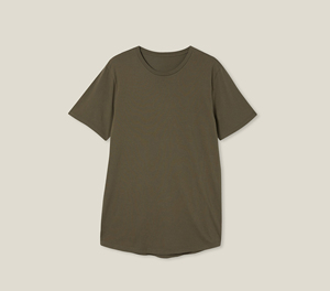 Wholesale <b>Men's</b> <b>Longline</b> <b>T</b>-<b>Shirt</b> Custom Tall Tee Front Logo 100% Cotton Solid Pattern Casual Style Plain Dyed Knitted Fabric - Product Image 2