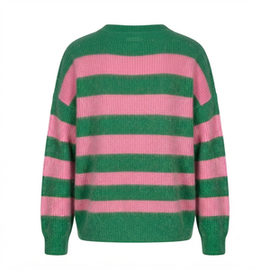 Cardigan Sorority surdimensionné à col en V, motif lettres, en acrylique doux, style vintage preppy, pull grec tricoté pour femme, idéal pour l'hiver - Product Image 2