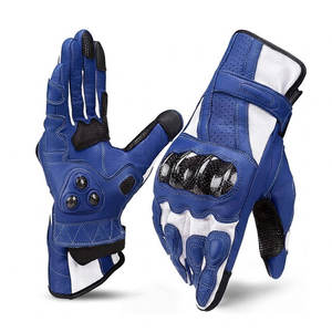 Guantes de Motocicleta de Cuero Ligeros para Invierno, Impermeables, Compatibles con Pantalla Táctil, Tejido Transpirable, Correa de Muñeca Ajustable, Duraderos - Product Image 1