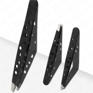Custom Color Stainless Steel Slant Tip Eyebrow Tweezers OEM Private Label Beauty <b>Makeup</b> Grooming <b>Tool</b> - Product Image 4