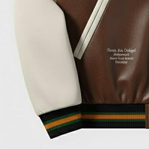 Chaquetas Varsity con Cuello Alto para Hombre al por Mayor, Chaquetas Varsity de Cuero Teñido Liso en Grandes Cantidades a Precio Económico - Product Image 6