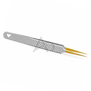 Pinzas de Aislamiento Tipo A con Corte en Forma de Corazón, Acero Inoxidable, Logotipo Personalizado, Punta Fina, Instrumento de Belleza OEM - Product Image 6