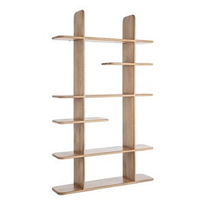 Étagère Moderne de Luxe Écologique Pliable en Bois de Mangue à 5 Niveaux, Étagères Flottantes Autoportantes, Design Sans Dos pour Salon - Product Image 2