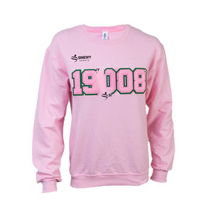 Sweatshirts d'hiver pour hommes à col rond personnalisés, manches longues, appliqué brodé, uni teint, OEM, coupe classique, sororité, femmes, perle - Product Image 1