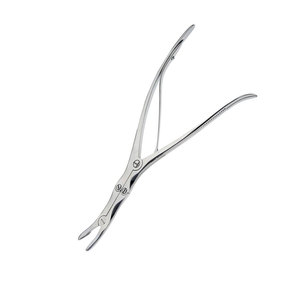 Rongeur à os manuel en acier inoxydable à double action, à mâchoires larges courbées, instrument chirurgical orthopédique pour une coupe précise des os - Product Image 5
