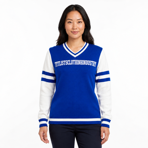 เสื้อสเวตเตอร์คอวี Zeta Phi Beta สำหรับชมรม/สมาคม/โรงเรียน/วิทยาลัย/มหาวิทยาลัย  คาร์ดิแกนถักลายโลโก้สำหรับทุกเพศ - Product Image 4