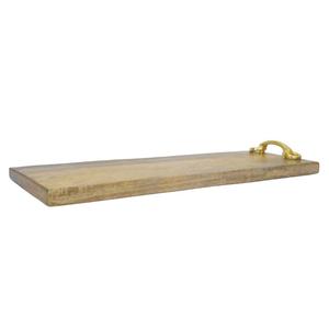 Planche à découper en bois abordable avec poignée en forme de mors de cheval doré, compatible lave-vaisselle, antidérapante, qualité supérieure - Product Image 3