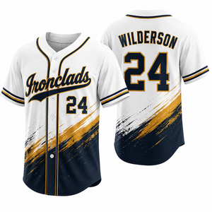 Camiseta de Béisbol Personalizable de Dos Botones para Hombre, Diseño Impreso en Poliéster de Alto Rendimiento, Resistente a la Decoloración, Colección Auténtica para Clubes y Partidos - Product Image 5