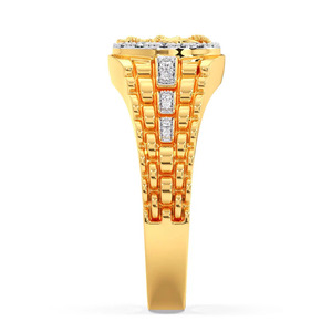 แหวนทองคำประดับเพชรทรงสมอเรือ - Product Image 2
