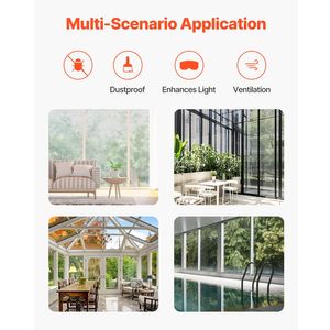 Rete in Fibra di Vetro Regolabile e Lavabile 100 ft X 96 DIY per Sostituzione Zanzariere di Porte e Finestre - Product Image 2