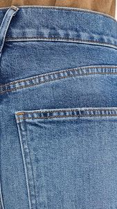 Jeans de Mezclilla de Alta Calidad para Mujer, Estilo Vintage, Verano, Color Sólido, Lavado Medio, Cintura Media, Pierna Recta, Largo Completo - Product Image 6