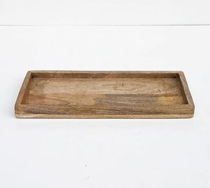 Bandeja de Servir Rústica de Madera con Bordes Elevados, Hecha a Mano con Madera de Mango, Bandeja Decorativa para Desayuno, Café, Mesa, Hogar y Cocina - Product Image 3
