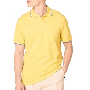 Camiseta Polo de Golf de Alta Calidad con Logotipo Personalizado a Precios de Mayoreo, con Bonito Diseño y Tela de Color Amarillo, Camisetas Polo de Golf para Hombre - Product Image 1
