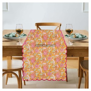 100% Pure Cotton Woven Edge Bohemian Hand Block Print <b>Table</b> <b>Runners</b> for <b>Weddings</b>-Durable & Eco-Friendly - Product Image 3
