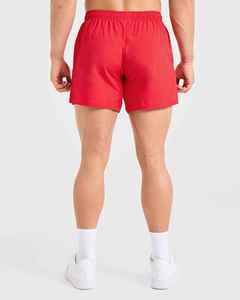 <b>Men's</b> <b>Red</b> Solid Color Quick Dry Elastic Waist <b>Short</b> <b>Shorts</b> Casual Style Mid Rise Woven Polyester <b>Shorts</b> Customized <b>Shorts</b> - Product Image 4