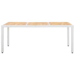 Set da Pranzo in Rattan PE Bianco a 9 Pezzi con Coperture Rimovibili, Set da Giardino - Product Image 3