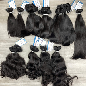 Extensions de cheveux humains ondulés bruts en gros, lots de mèches doublement tirées, 6-32 pouces, prêtes à être expédiées - Product Image 2