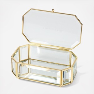 Caja Organizadora de Joyas de Lujo con Forma Hexagonal, de Latón y Vidrio Biselado, Último Modelo 2026 - Product Image 5