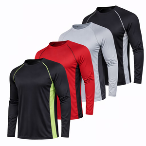 T-shirts à manches longues pour hommes OEM, coupe décontractée, manches longues, respirants, en coton, pour la gym, hiver. - Product Image 1