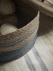 Ensemble de 3 paniers ronds en jonc de mer aux couleurs assorties, paniers de rangement faits à la main, vente en gros, écologiques, fabriqués au Vietnam - Product Image 6