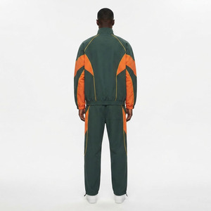 Custom Logo Men’s Tracksuit Set Color Block <b>Zip</b> <b>Up</b> <b>Jacket</b> and Jogger Pants Wholesale Activewear - Product Image 4