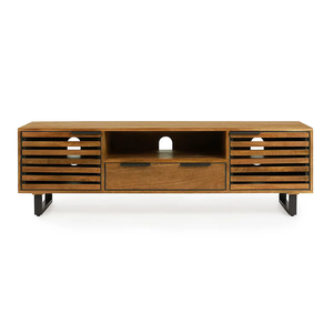 Mueble de TV Moderno de Lujo en Madera Sólida con Cajones, Ecológico, Duradero, Ajustable y Hecho a Mano para Sala de Estar o Dormitorio, 65+ Pulgadas - Product Image 2