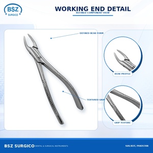 คีมถอนฟัน BSZ SURGICO หมายเลข 69 รุ่น BSZS-210 ทำจากสแตนเลสสตีล ด้ามจับแบบมีลาย  ชนิดเครื่องมือผ่าตัดคลาสที่ 2 - Product Image 1