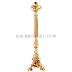 Candelabro procesional |   Candelabro de Latón para Procesiones de Iglesia - DOUBLE VEE EXPORTS - Product Image 2