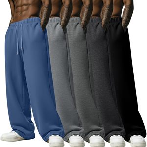 Pantalon de survêtement décontracté pour homme en molleton de coton, tissu extensible doux et confortable pour le quotidien, vêtements de sport, bas de tenue pour la gym - Product Image 4