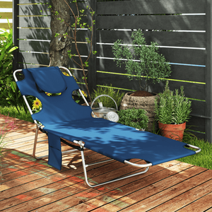Sedia Reclinabile Pieghevole da Esterno in Stile Moderno con Telaio in Alluminio, Legno e Acciaio per Patio, Parco, Hotel, Soggiorno, Campeggio - Product Image 1