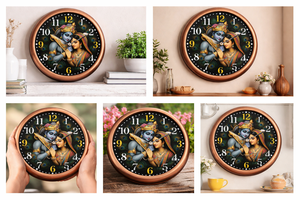 นาฬิกาแขวนผนังพิมพ์ลายดิจิทัล 3 มิติ รูปพระราชาคุริสต์  ตกแต่งบ้านสไตล์โมเดิร์น  ของขวัญสำหรับวันรับปริญญาและตรุษจีน - Product Image 3