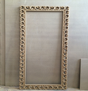 <b>Large</b> full length floor <b>mirror</b> with a stylish dark brown fluted wood design frame, available at wholesale prices. - Product Image 5