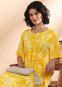 High Quality Designer Rayon <b>Kaftan</b> Tie Dyed <b>Summer</b> Daily Wear Regular Fit Sweetheart neck at Best Price by Supplier - Product Image 4