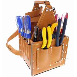 OEM Service Latest Design Reusable Leather Tool Bag / Top Quality Customized Logo Genuine Leather Tool Bag - Product Image 2