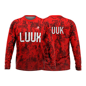 Haut de sport pour homme à col rond et manches longues, imprimé par sublimation personnalisée, séchage rapide, coupe classique, idéal pour la gym - Product Image 3