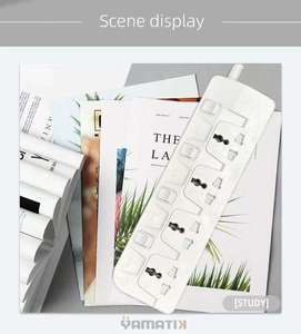 Home Office Use Overload Switch 4-Outlet Electrical <b>Extension</b> High Quality BETA Series Brass 10A LED <b>Socket</b> Power Strip - Product Image 4