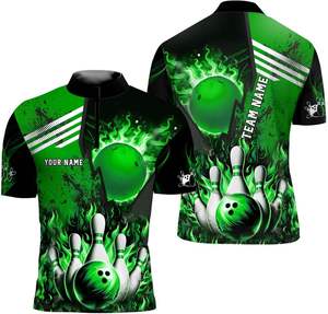Customized Short Sleeves Sublimation Polo Shirts Full Sublimation Dart Jersey Quick Dry Breathable Black <b>Bowling</b> Polo Shirts - Product Image 6