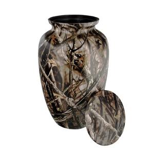 Urna Funeraria de Camuflaje - Blanca, Capacidad de 200 Pulgadas Cúbicas, Ideal para Conmemorar a Cazadores y Seres Queridos del Aire Libre - Product Image 2