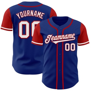 Venta al por Mayor del Jersey de Béisbol Bicolor Blanco y Rojo Auténtico Personalizado de OMMIZ INDUSTRY, el Más Vendido - Product Image 1