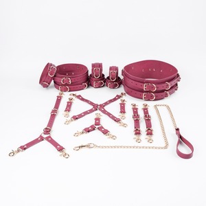 Export Quality Genuine Leather Restraints 16Pcs Sets Bulk <b>Bondage</b> <b>Kit</b> Full Grain Premium Sex Products RTTS-0018 - Product Image 2