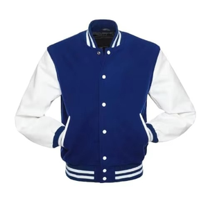 เสื้อแจ็คเก็ตวาร์ซิตี้สีม่วงทองสำหรับผู้ชาย ทำจากขนสัตว์ 100% คอตั้ง สไตล์ลำลอง ทรงปกติ ให้ความอบอุ่น กันลม เหมาะสำหรับฤดูหนาว - Product Image 3