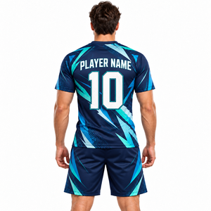 Ensemble d'uniformes de football personnalisés, maillot et short respirants, tenue d'équipe, vêtements de sport par sublimation, kit d'entraînement et de match, vêtements en gros - Product Image 4