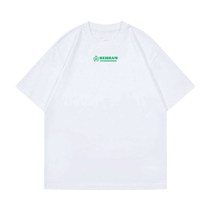 เสื้อยืดถักสั่งทำขายส่ง ผ้าฝ้าย 100% ทรงหลวม สไตล์ไฮสตรีท ไหล่ตก ทรงโอเวอร์ไซส์ สำหรับผู้ชาย ผ้าไม่เป็นขุย สีพื้น - Product Image 2